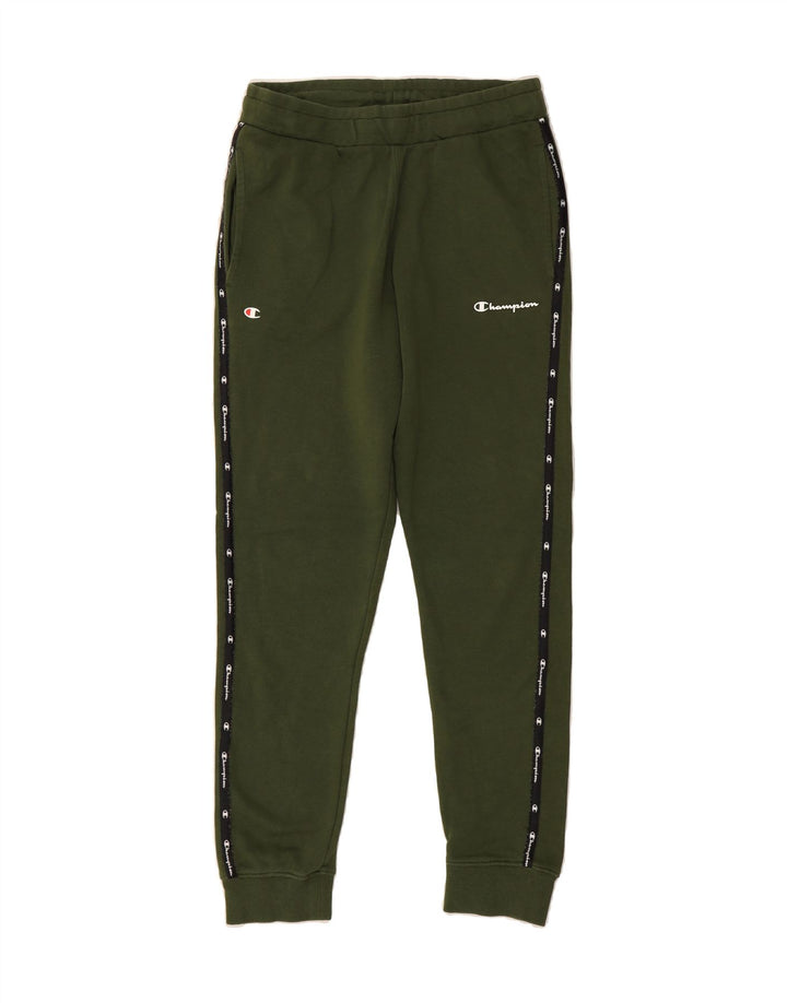CHAMPION Mens Graphic Tracksuit Trousers Joggers Medium Green Vintage Champion and Second-Hand Champion from Messina Hembry 