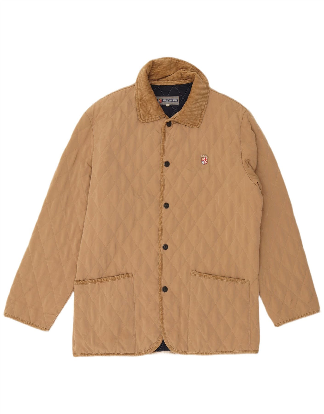 Armata Di Mare Herre quiltet jakke UK 38 Medium Beige Polyester