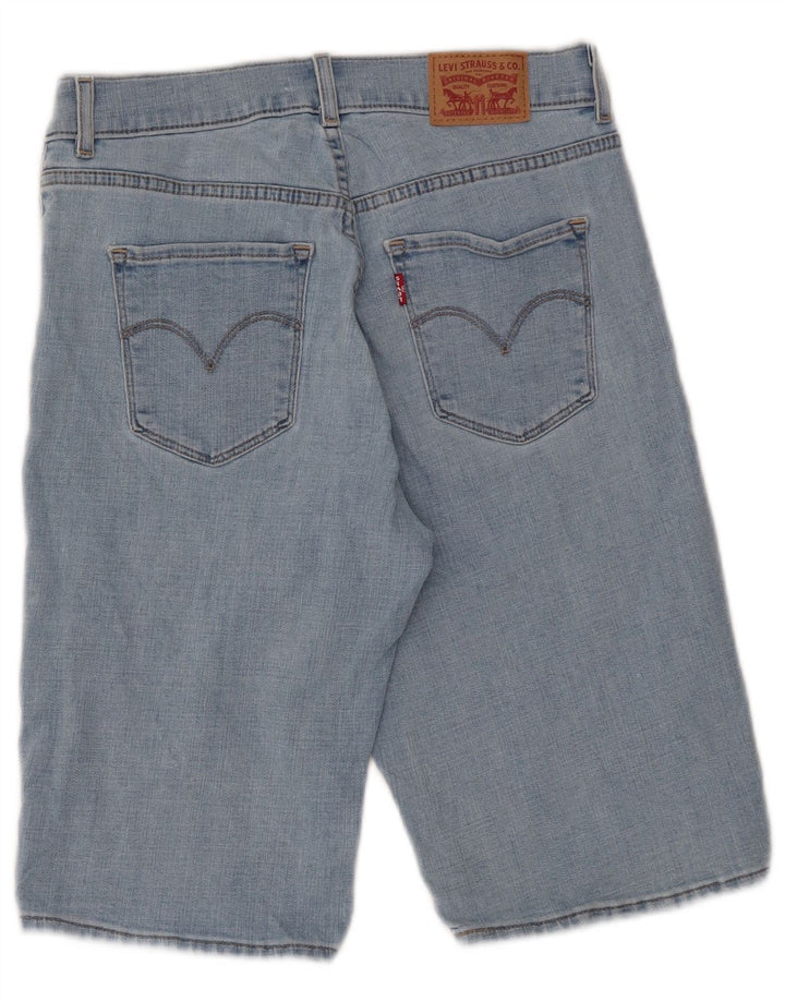 LEVI'S Dame Denim Bermuda Shorts W27 Små Blå Bomuld