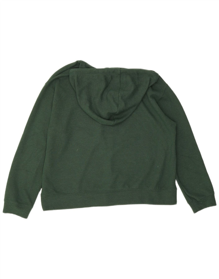 Zara Oversized Hoodie Jumper UK 10 Small Green Polyester