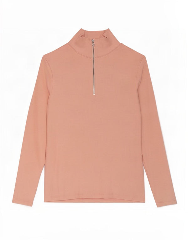 Marks & Spencer dame lynlås top langærmet UK 18 XL Pink bomuld