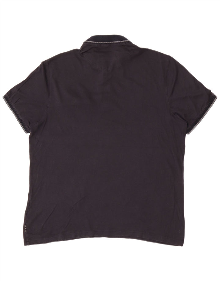 Ted Baker herre poloshirt str. 4 Large Navy Blue Cotton