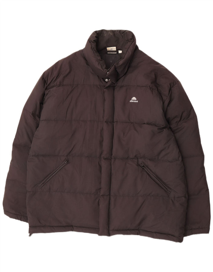 Ellesse Herre Polstret Jakke UK 44 2XL Sort Polyester