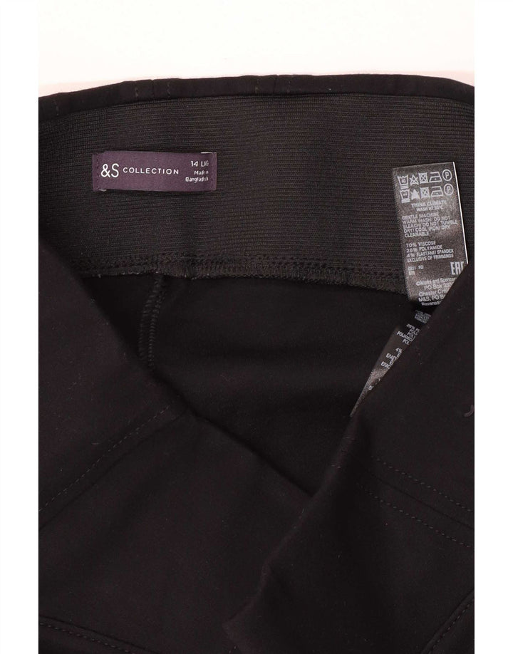 Marks & Spencer Womens Leggings UK 14 Medium Black Viscose