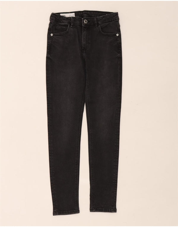 Zara Boys Skinny Jeans 9-10 år W24 L26 Sort Bomuld