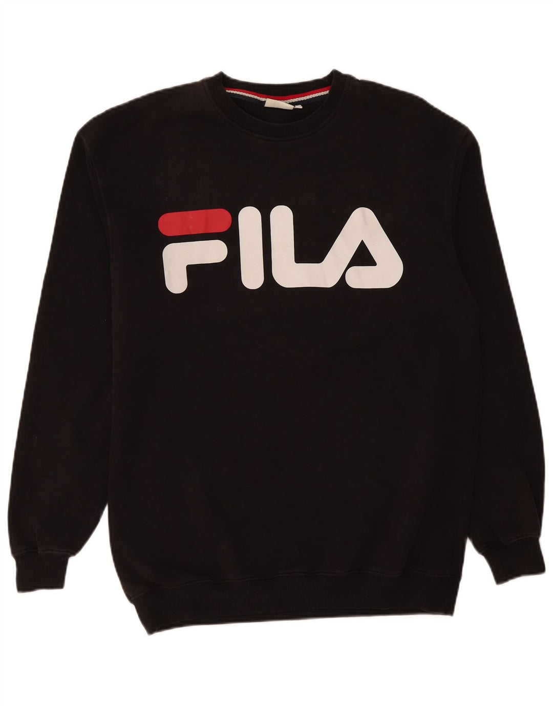 Fila Herre Grafisk Sweatshirt Jumper Medium Sort Bomuld
