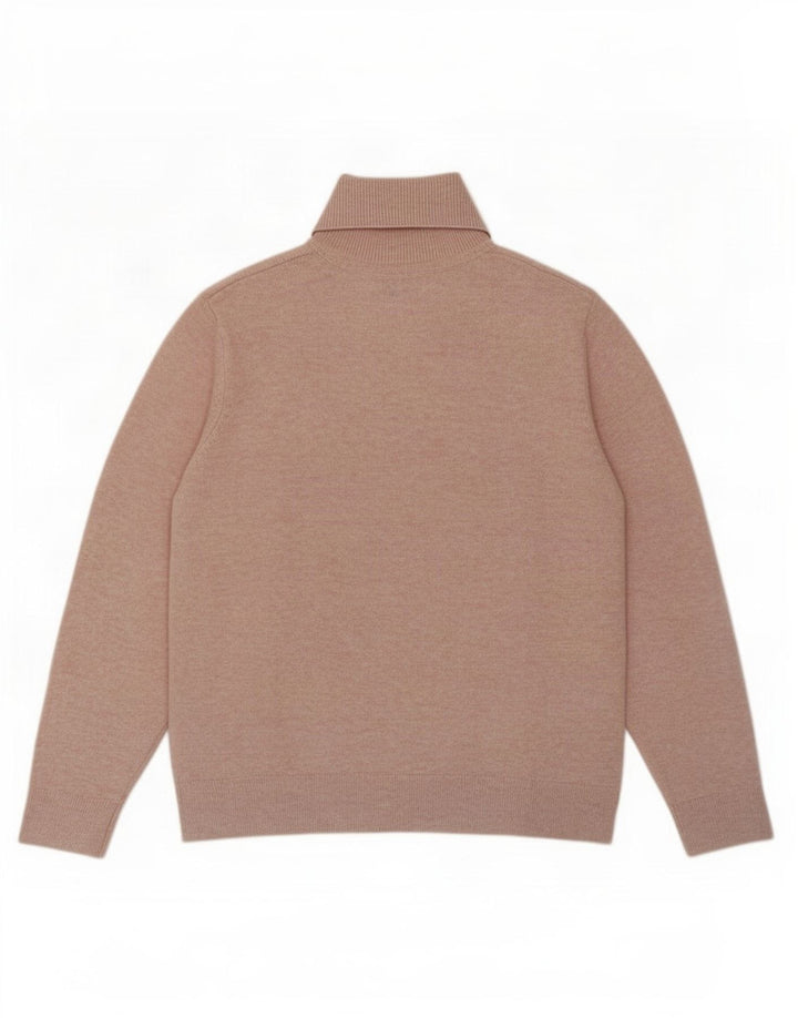 Marks & Spencer Dame Rullehals Sweater UK 14 Medium Pink Polyester