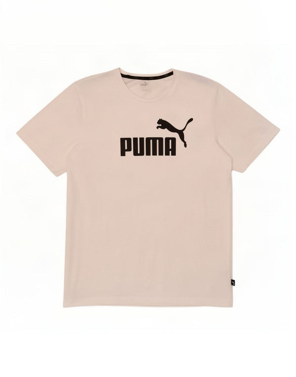 Puma Herre Grafisk T-Shirt Top XL Hvid