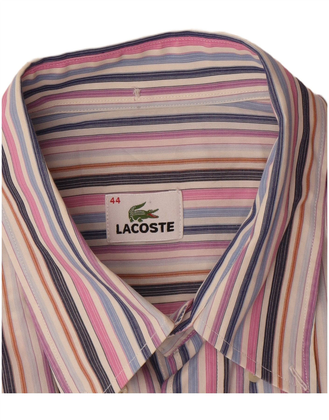 LACOSTE Herreskjorte str. 44 XL Flerfarvet stribet bomuld