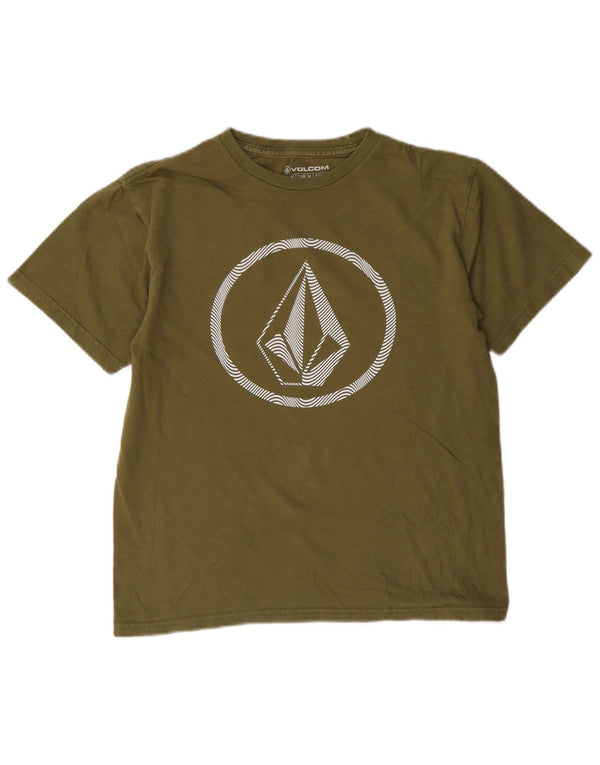 Volcom Boys Grafisk T-Shirt Top 11-12 år Medium Khaki Bomuld