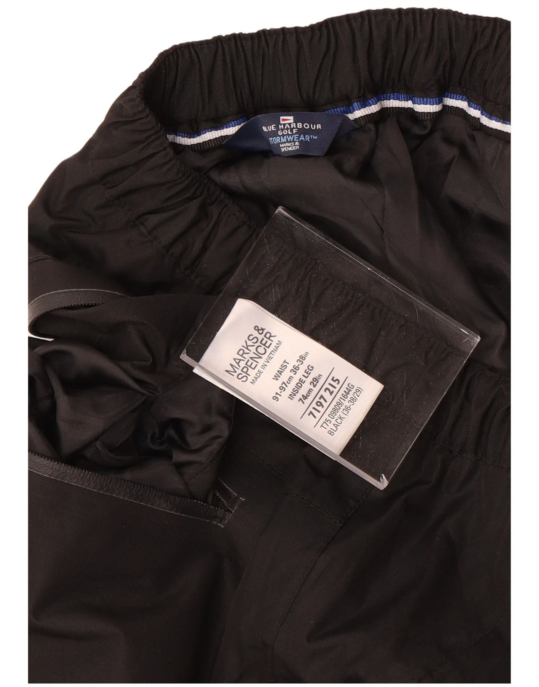 Marks & Spencer Herre Blue Harbor Straight Casual Bukser W36 L28 Sort