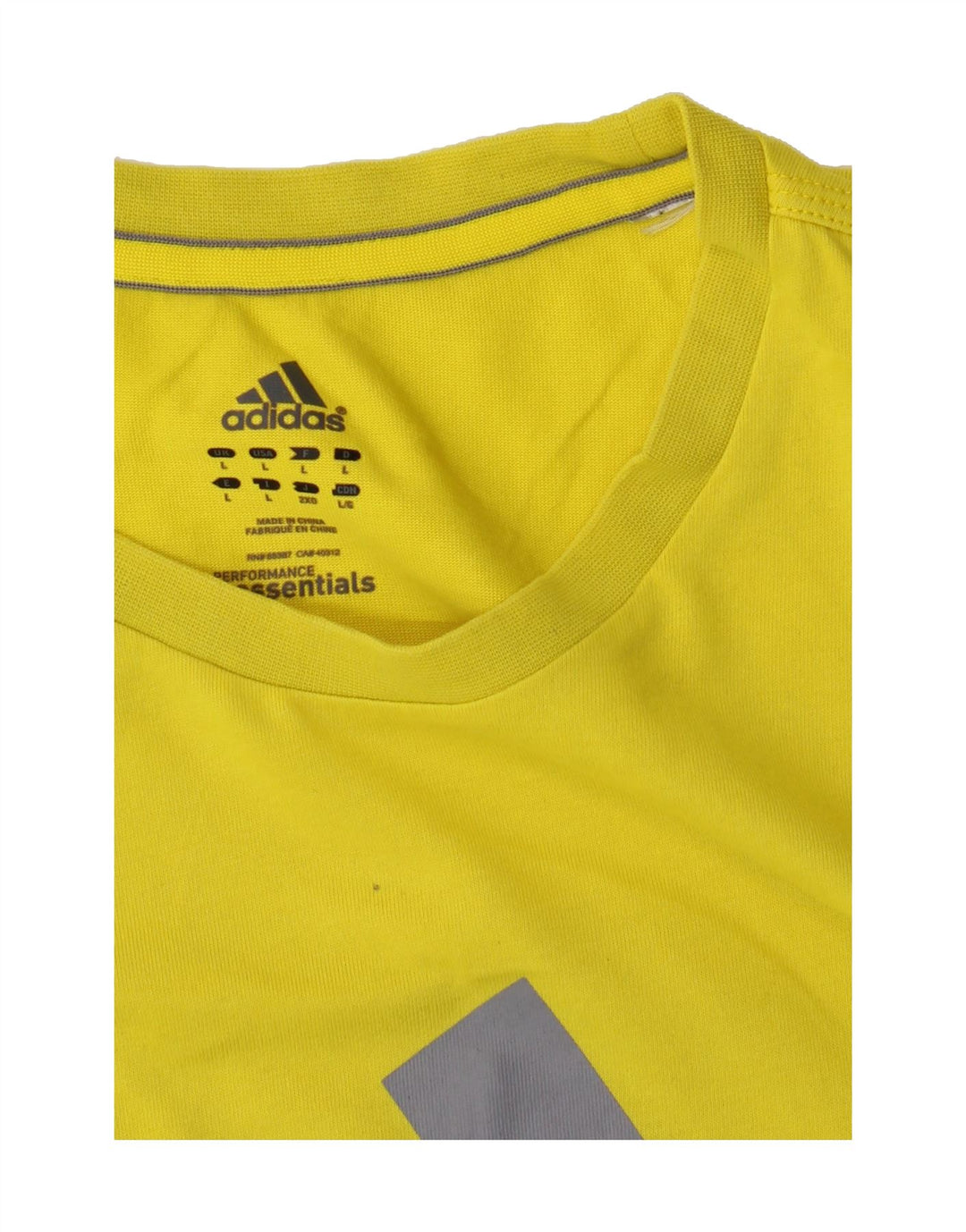 ADIDAS Mens Graphic T-Shirt Top Large Yellow Cotton Vintage Adidas and Second-Hand Adidas from Messina Hembry 