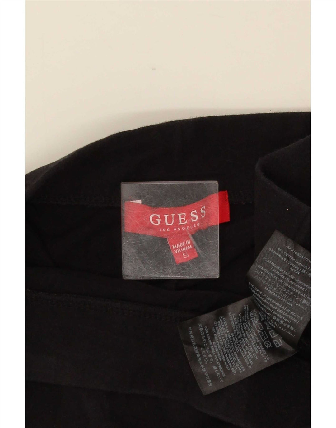 Guess Womens Leggings UK 10 Small W Sort Bomuld