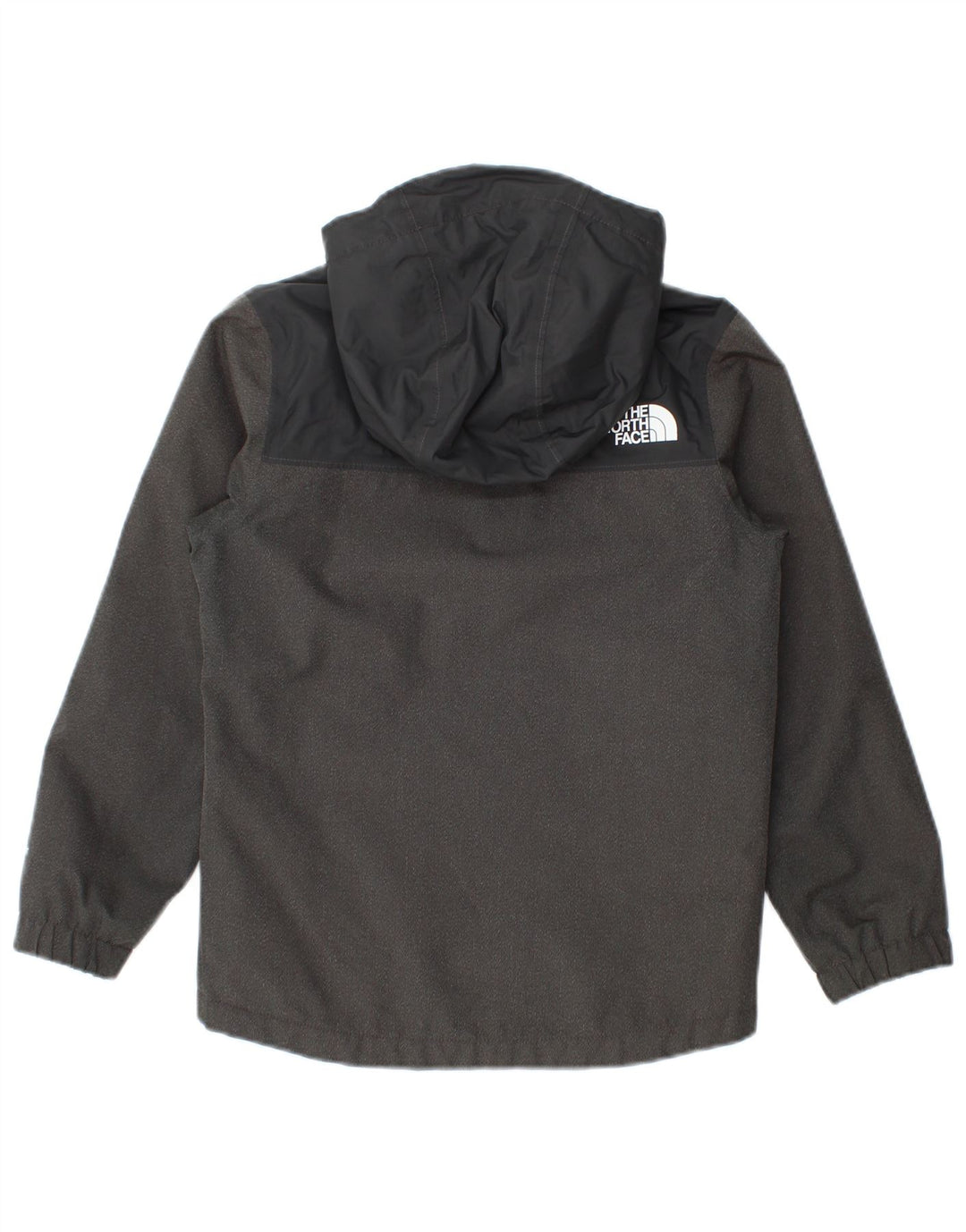 The North Face Boys Windbreaker Jacket 7-8 Years Small Grey Colourblock