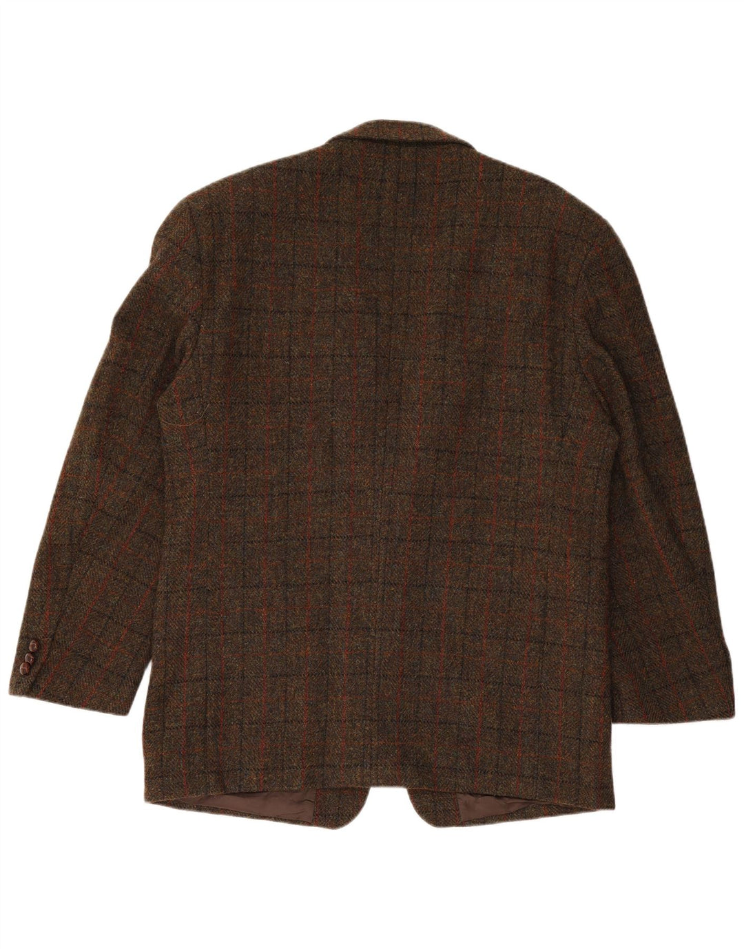 HARRIS TWEED Herre 2-knaps blazerjakke IT 54 2XL brun ternet ny uld