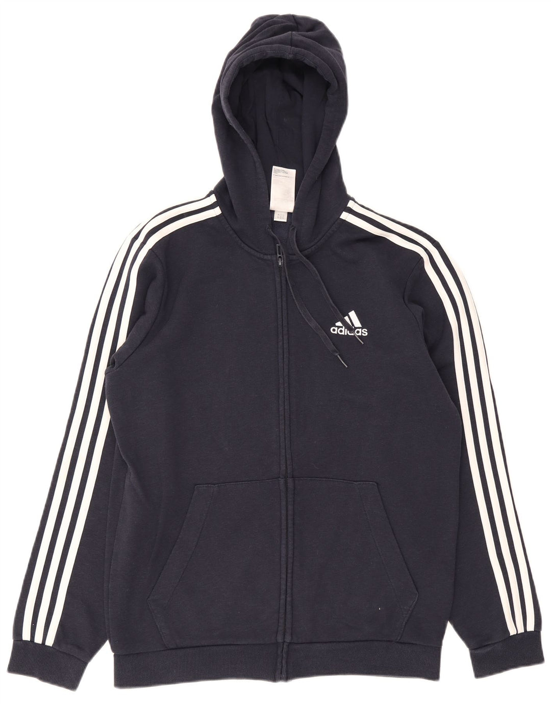 Adidas Hættetrøje med lynlås til mænd mellem marineblå bomuld
