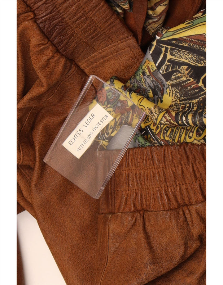 Vintage herre læderjakke UK 42 XL brunt læder