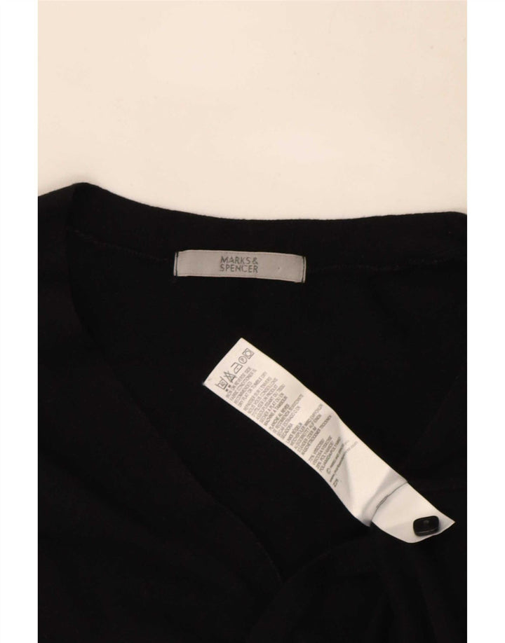 Marks & Spencer Dame Cardigan Sweater UK 16 Large Black Viscose