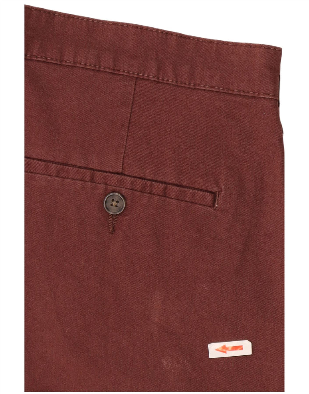 Marks & Spencer Chino Shorts til mænd W32 Medium Bourgogne bomuld
