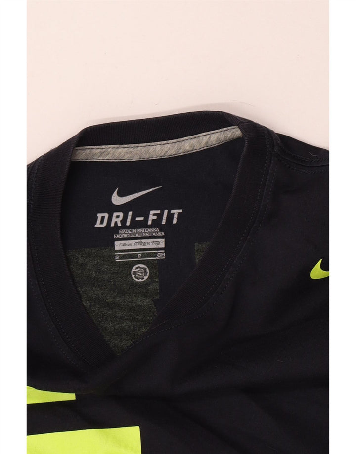 Nike Herre Dri Fit grafisk T-shirt top lille marineblå