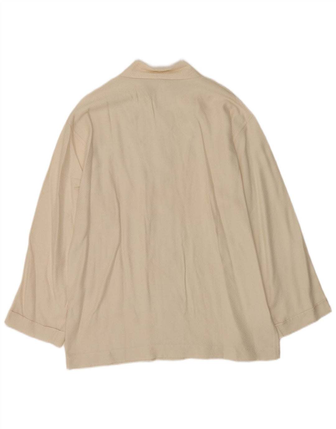Vintage dameskjorte bluse IT 46 Large Off White Silke