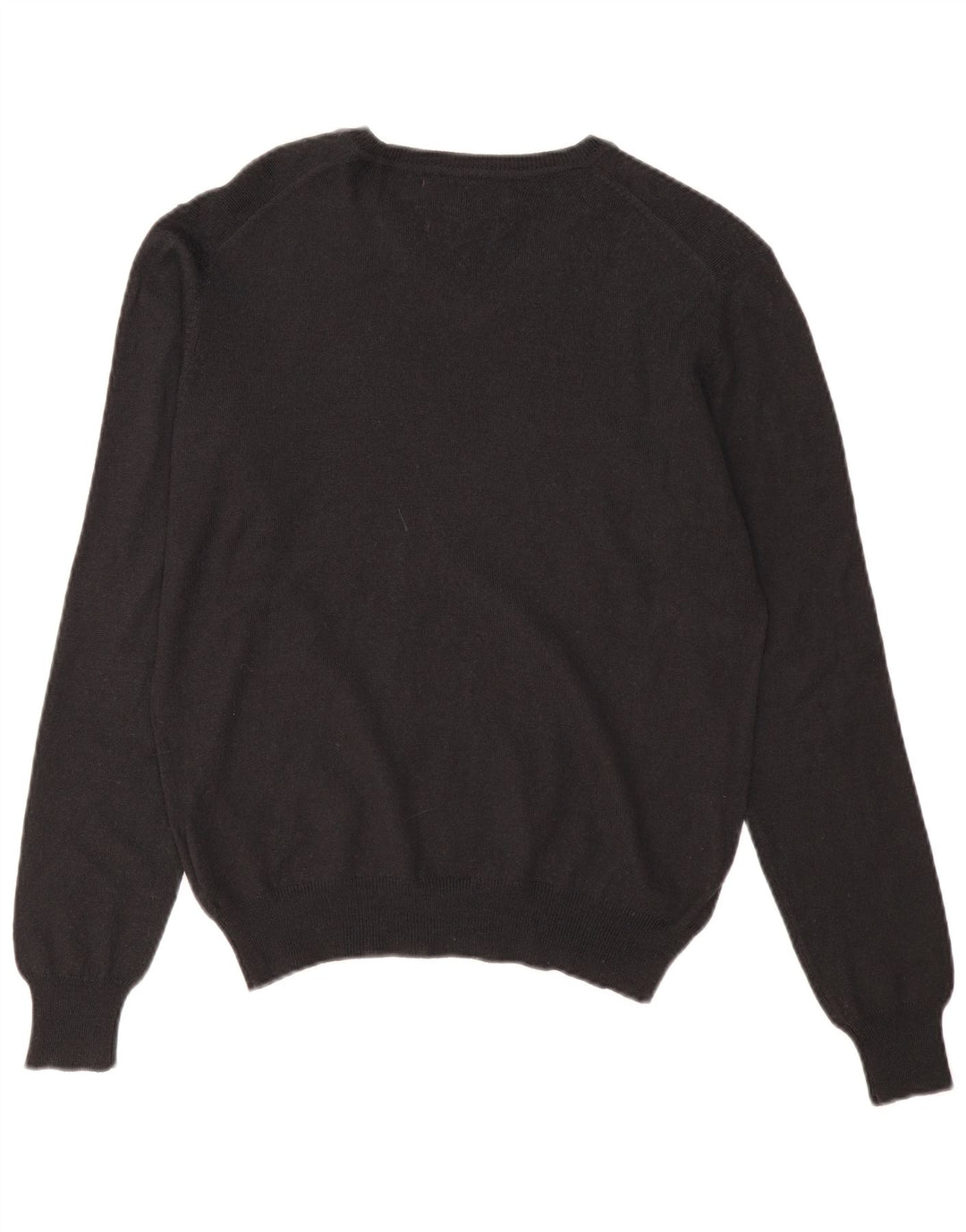 Marlboro Classics Herre Slim Fit V-hals sweater Medium Sort Uld