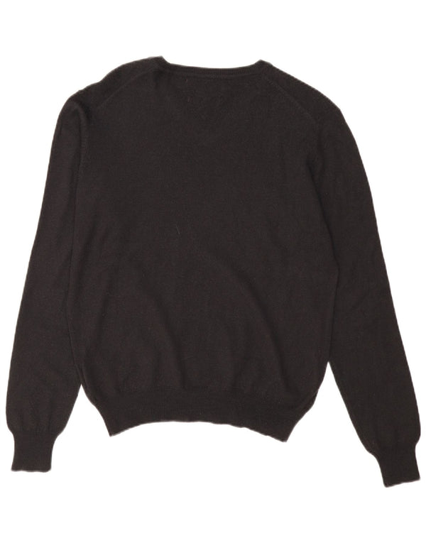 Marlboro Classics Herre Slim Fit V-hals sweater Medium Sort Uld