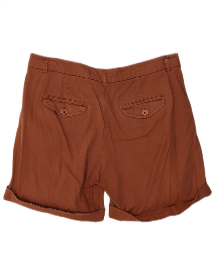 BENETTON Chino-shorts til kvinder UK 10 Small W30 Brown Bomuld