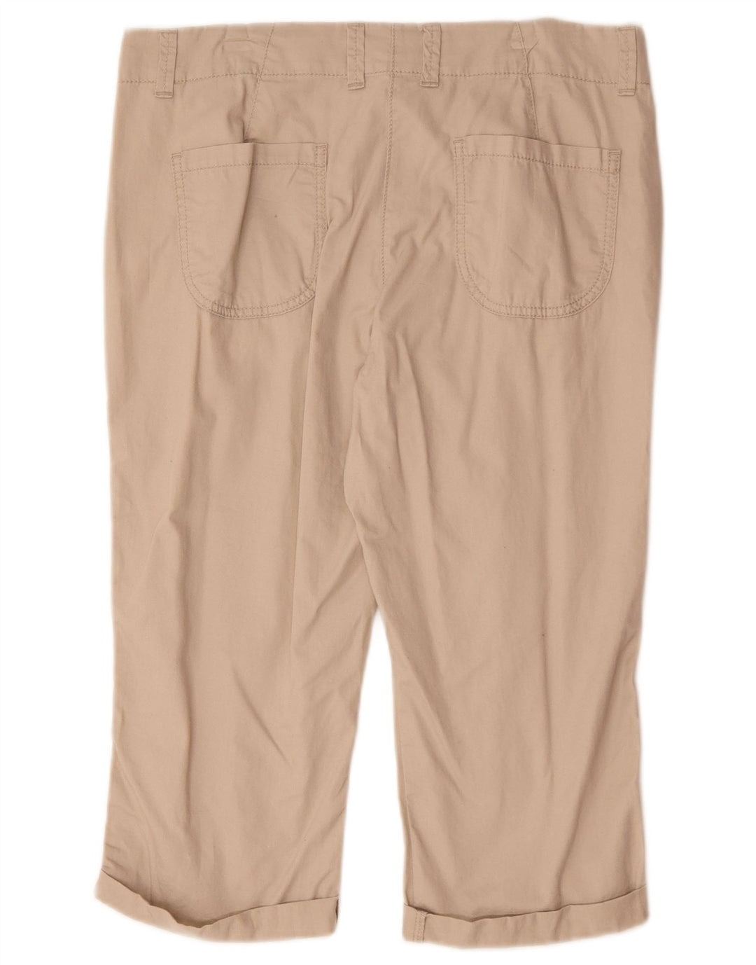 Marks & Spencer Bermuda Shorts til kvinder UK 12 Medium W32 Beige Bomuld