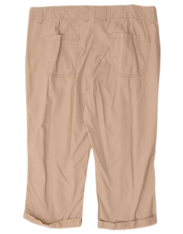 Marks & Spencer Bermuda Shorts til kvinder UK 12 Medium W32 Beige Bomuld