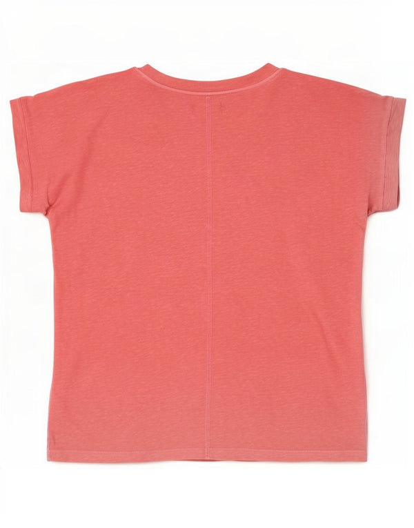 White Stuff Dame T-Shirt Top UK 14 Large Pink Flecked Bomuld