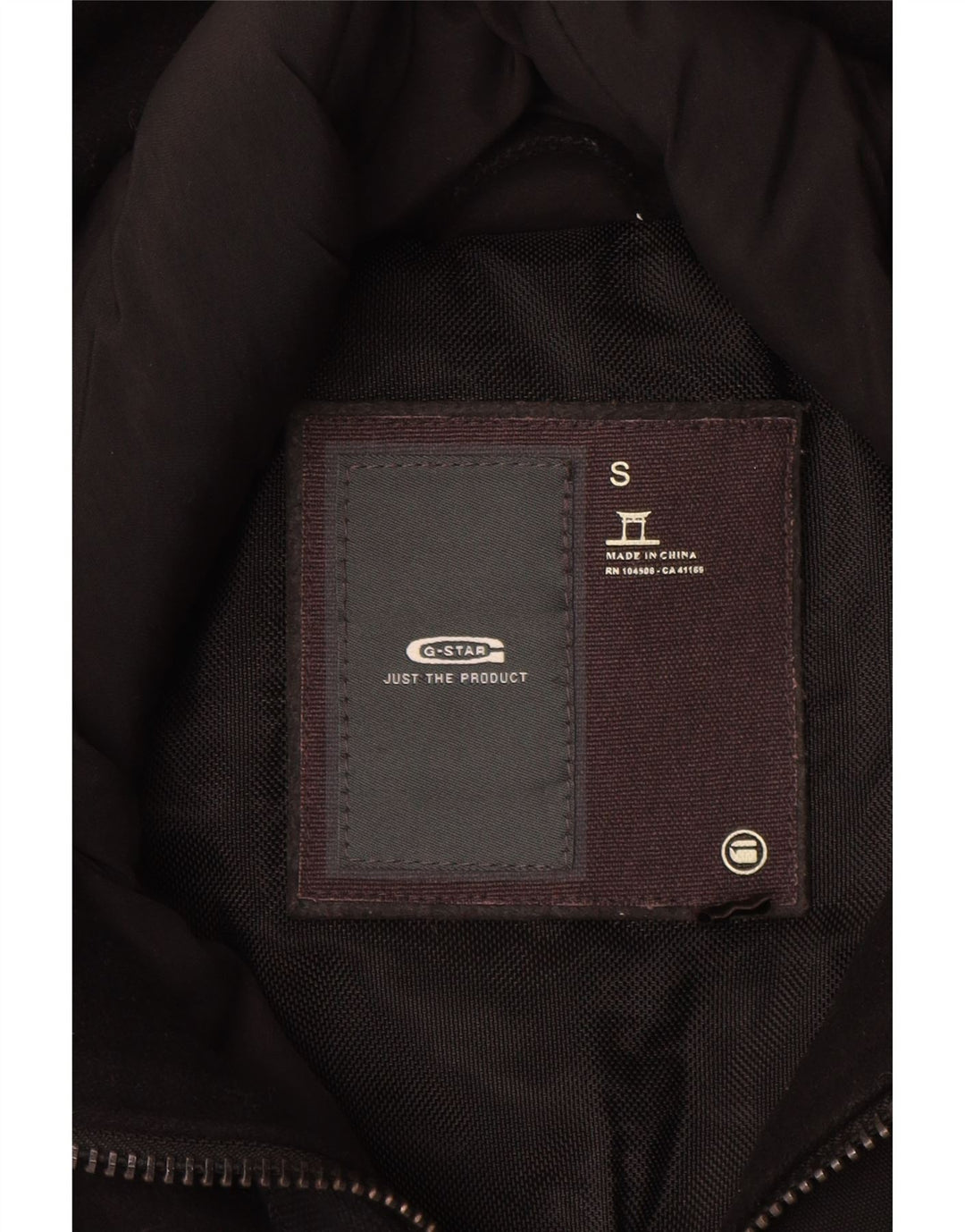 G-Star Herre grafisk polstret jakke UK 36 Lille sort uld