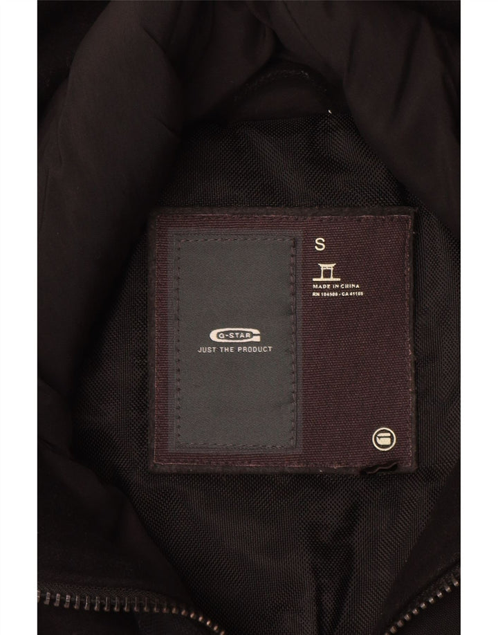 G-Star Herre grafisk polstret jakke UK 36 Lille sort uld