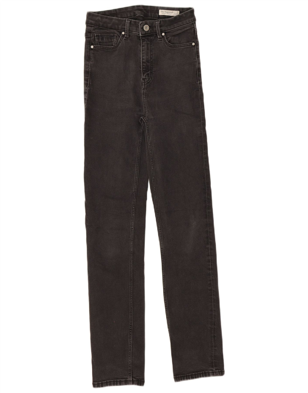 Marks & Spencer Dame Sienna Straight Jeans UK 8 Small W24 L30 Grå