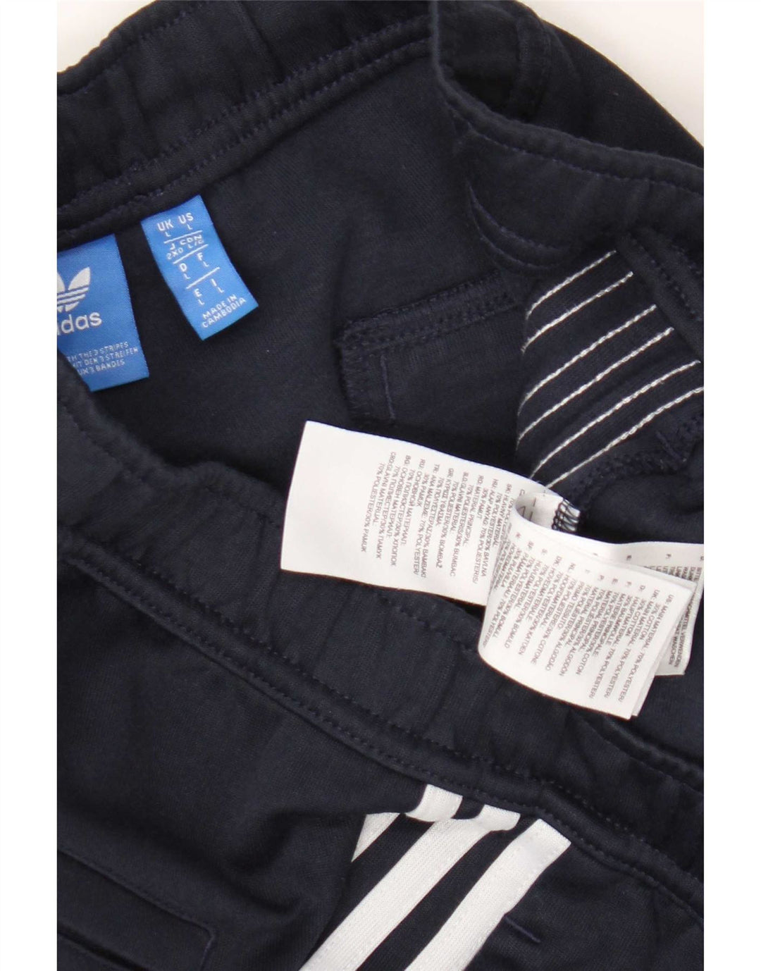 Adidas Herre Crop Træningsdragt Bukser Large Navy Blue Polyester
