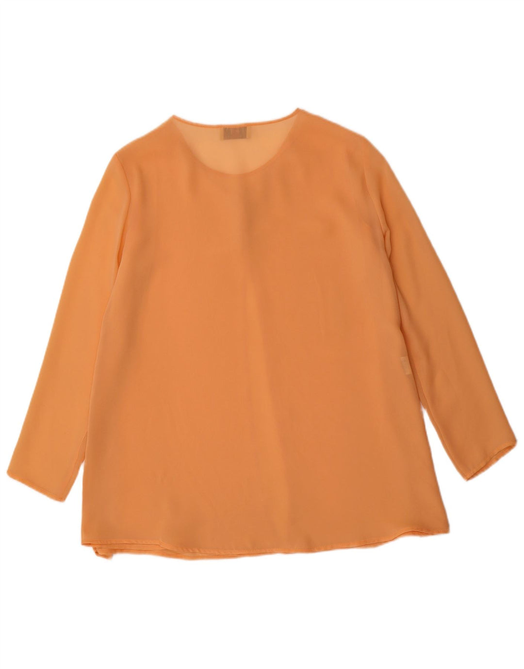 Oui Dame Shirt Bluse UK 10 Small Orange Polyester