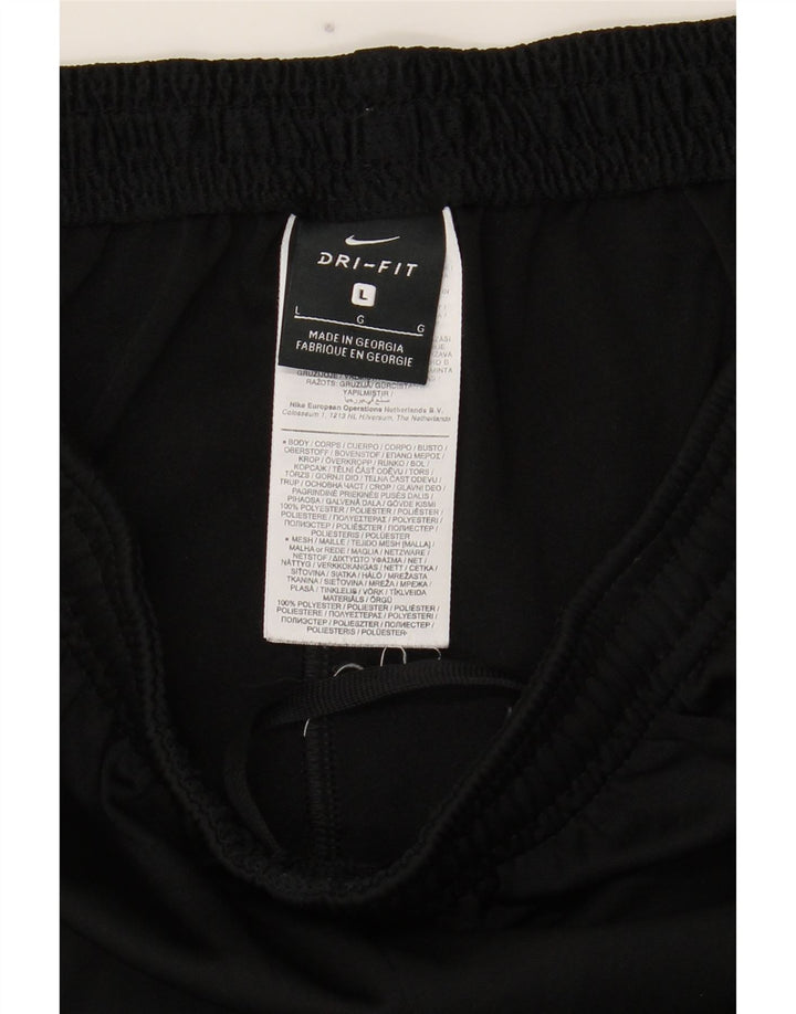 Nike Herre Dri Fit træningsdragt Bukser Large Black Colourblock Polyester