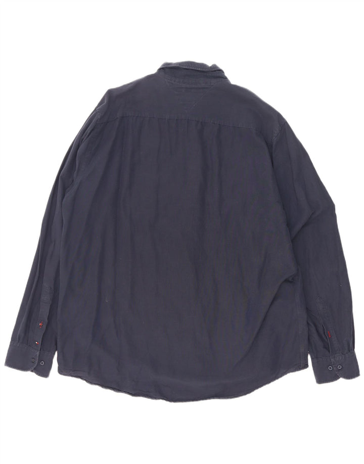 Tommy Hilfiger Herre Regular Fit skjorte 2XL Navy Blue Colourblock