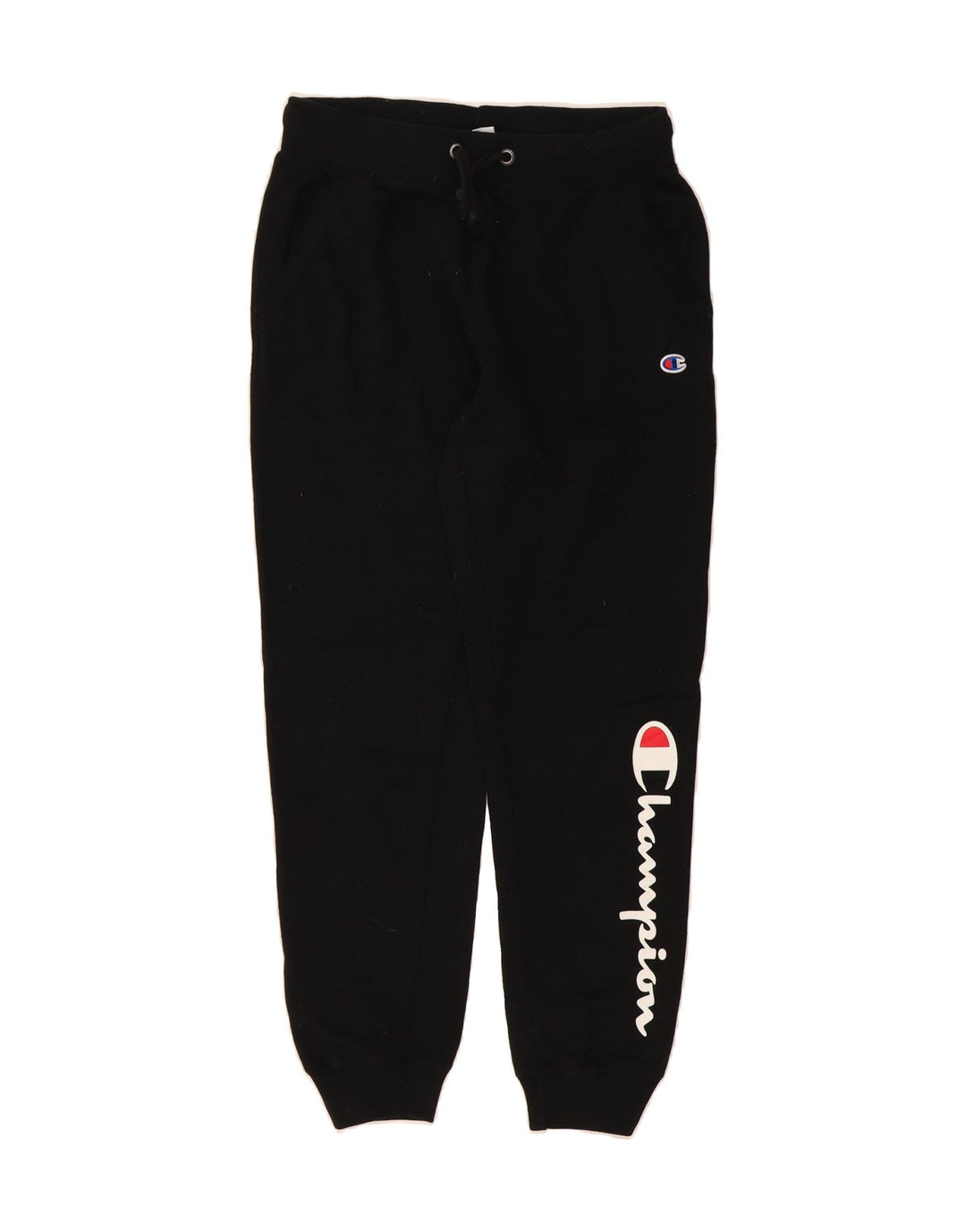 CHAMPION Womens Graphic Tracksuit Trousers Joggers UK 12 Medium  Black Vintage Champion and Second-Hand Champion from Messina Hembry 