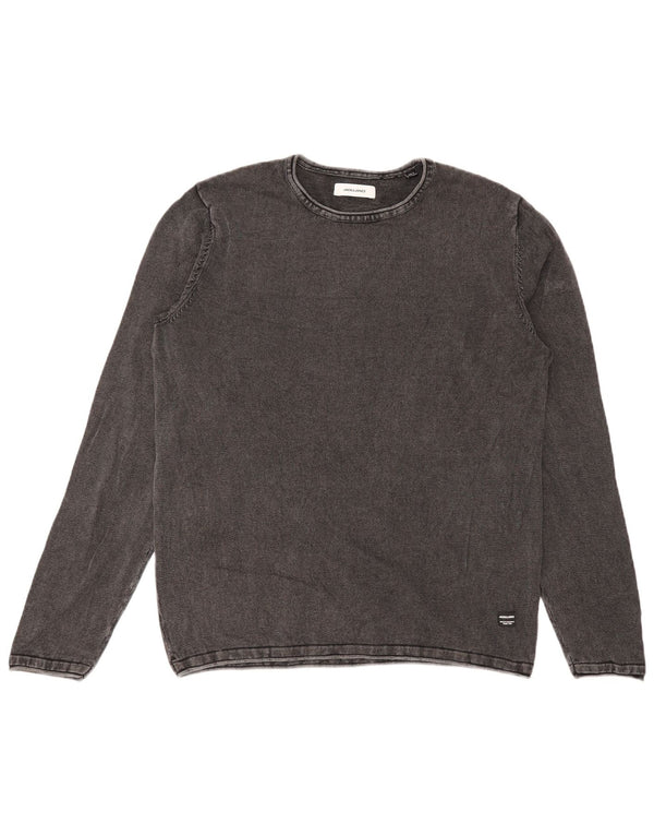 Jack & Jones Herre Top Langærmet Medium Grey Bomuld