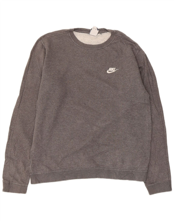 Nike Herre sweatshirt Jumper Medium Grey Bomuld