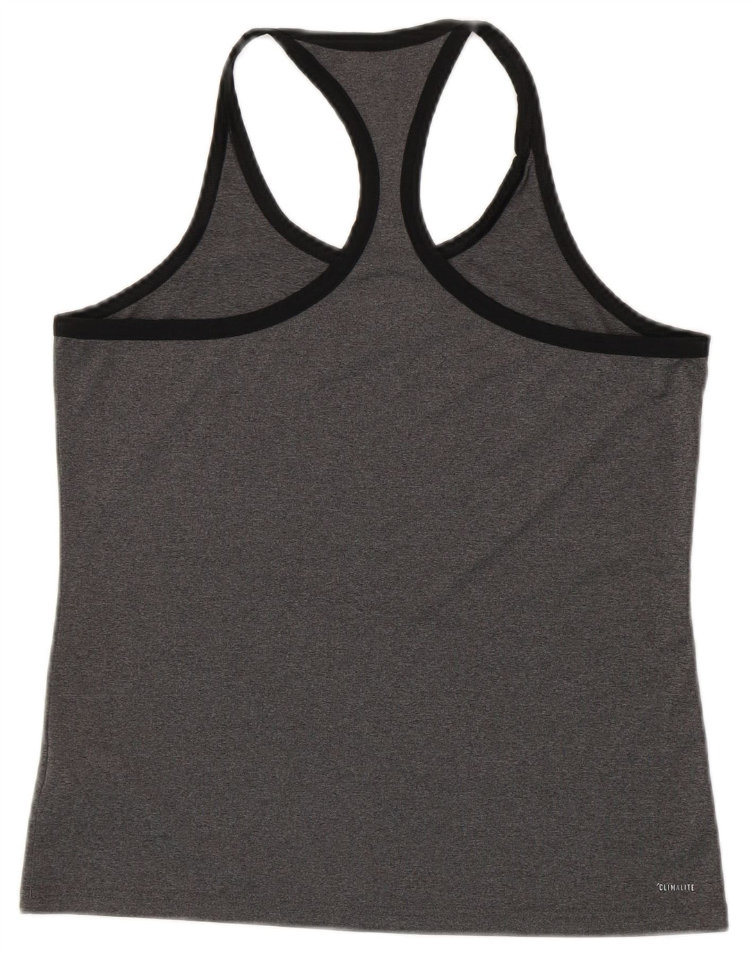 ADIDAS Dame Climalite Grafisk Vest Top UK 12/14 Medium Grey Polyester