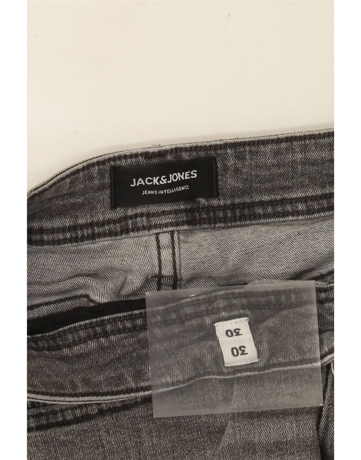 JACK & JONES Distressed Slim Jeans til mænd W30 L30 Grå Bomuld