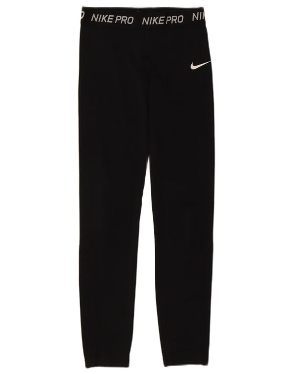 Nike grafiske leggings til kvinder UK 4 XS sort polyester