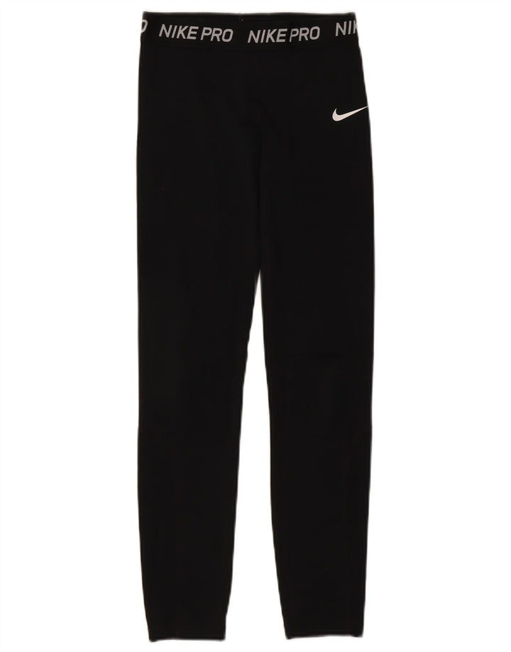 Nike grafiske leggings til kvinder UK 4 XS sort polyester