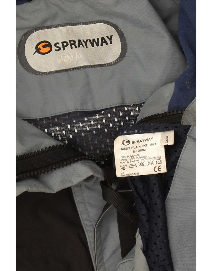 Sprayway Regnjakke med hætte til mænd UK 38 Medium Grey Colourblock Polyamid