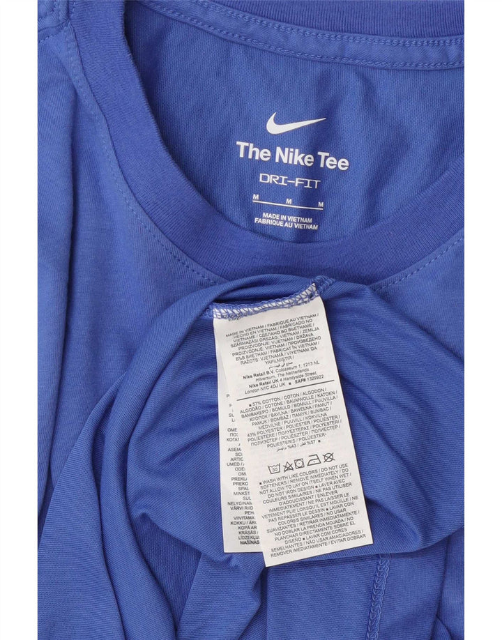 Nike Herre grafisk T-shirt Top Medium Blue Bomuld