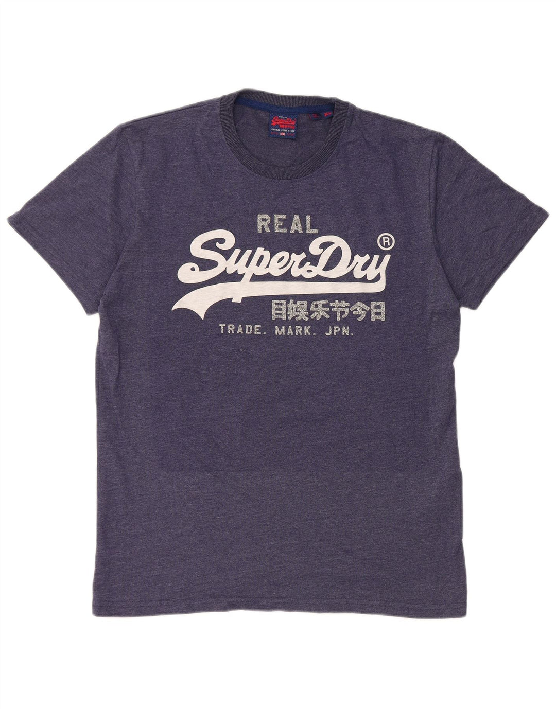 Superdry grafisk T-shirt top til mænd XL marineblå bomuld