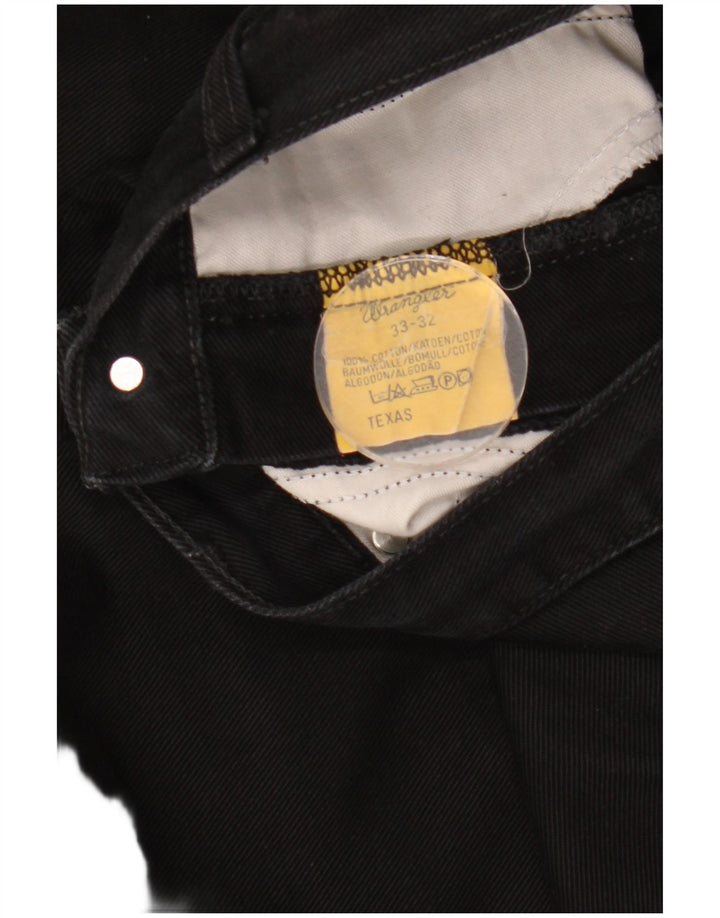Wrangler Herre Texas Straight Jeans W33 L32 Sort Bomuld