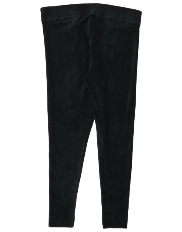 Marks & Spencer Womens Velvet Leggings UK 20 2XL Green Cotton
